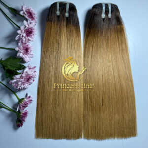 Bone Straight Ombre Gold Style Weft Hair