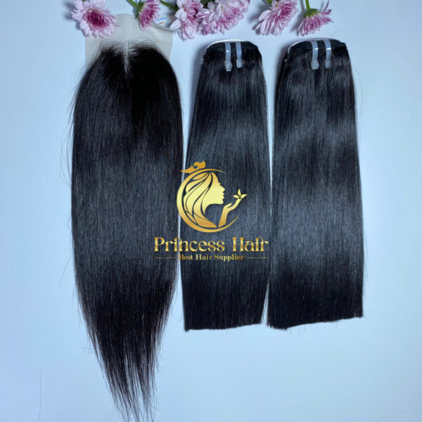 Bone Straight Natural Color Weft Hair