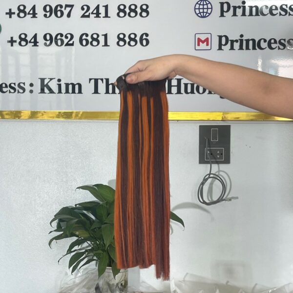 Bone Straight Piano Orange Style Weft Hair