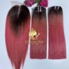 Bone Straight Ombre Pink Style Weft Hair